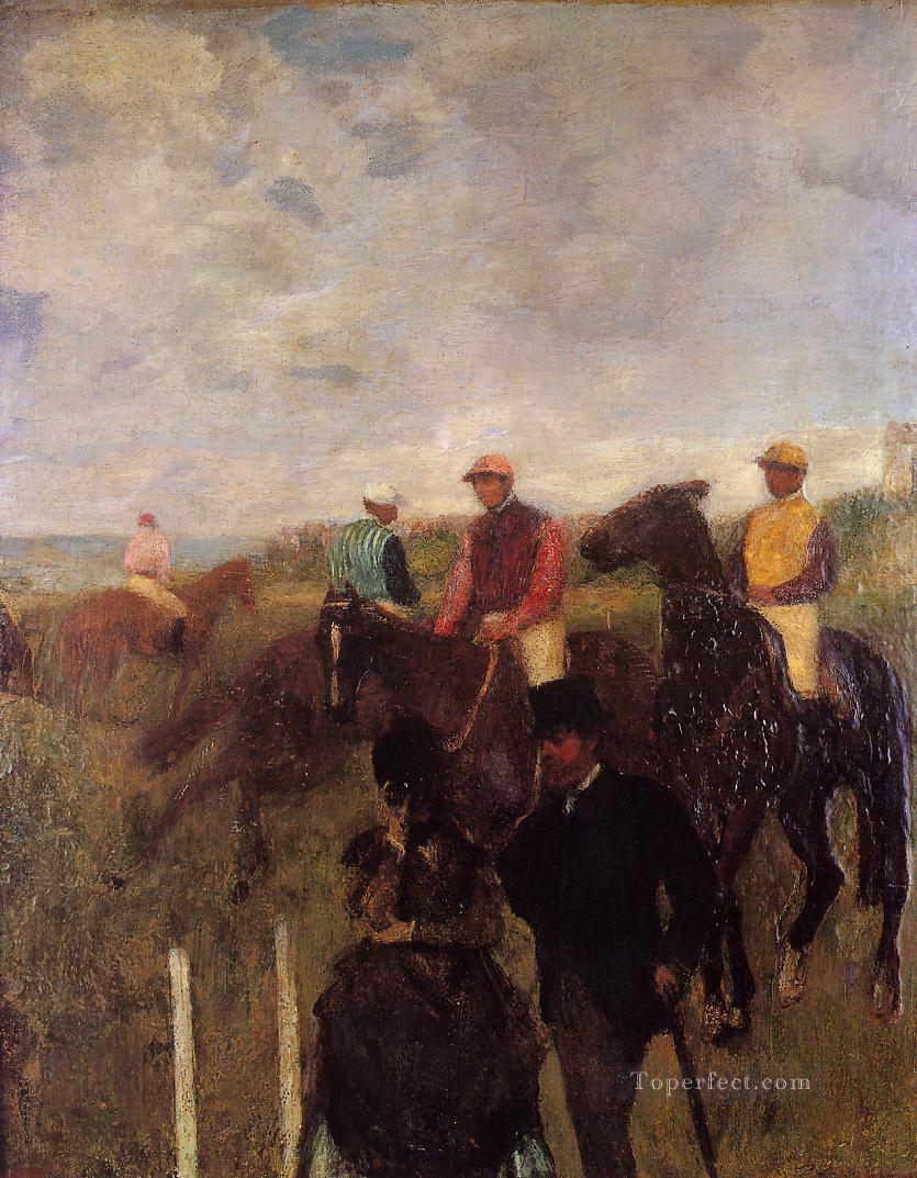 at the races 1872 Edgar Degas Oil Paintings